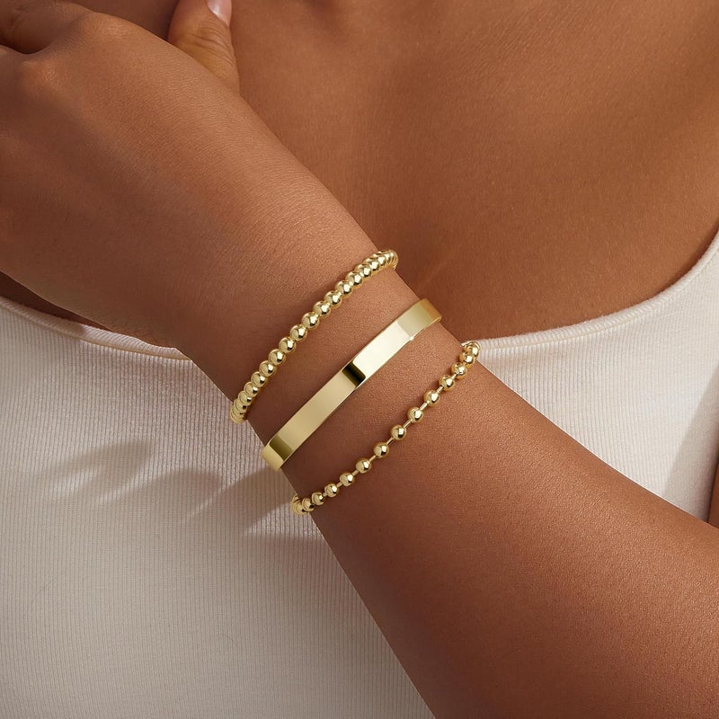 Poxtex 925 Sterling Silver Bracelets for Women Stack, 14K Gold Plated Bangle Cuff Jewelry Set Trendy, Adjustable Tennis Knot Twisted Bracelet for Wrist Essentials Women Fashion Gifts - Image 5